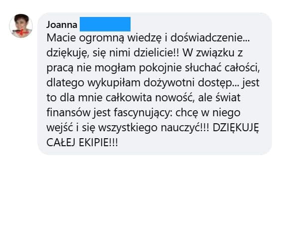 Opinia uczestnika spotkania