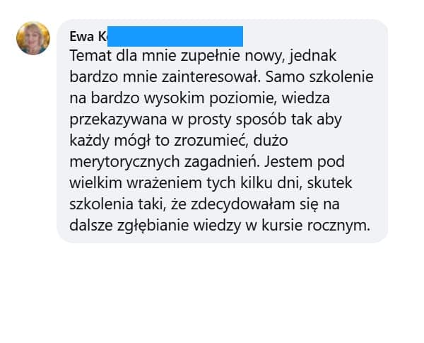 Opinia uczestnika spotkania